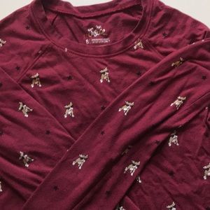 Soft doggy-print tunic tee